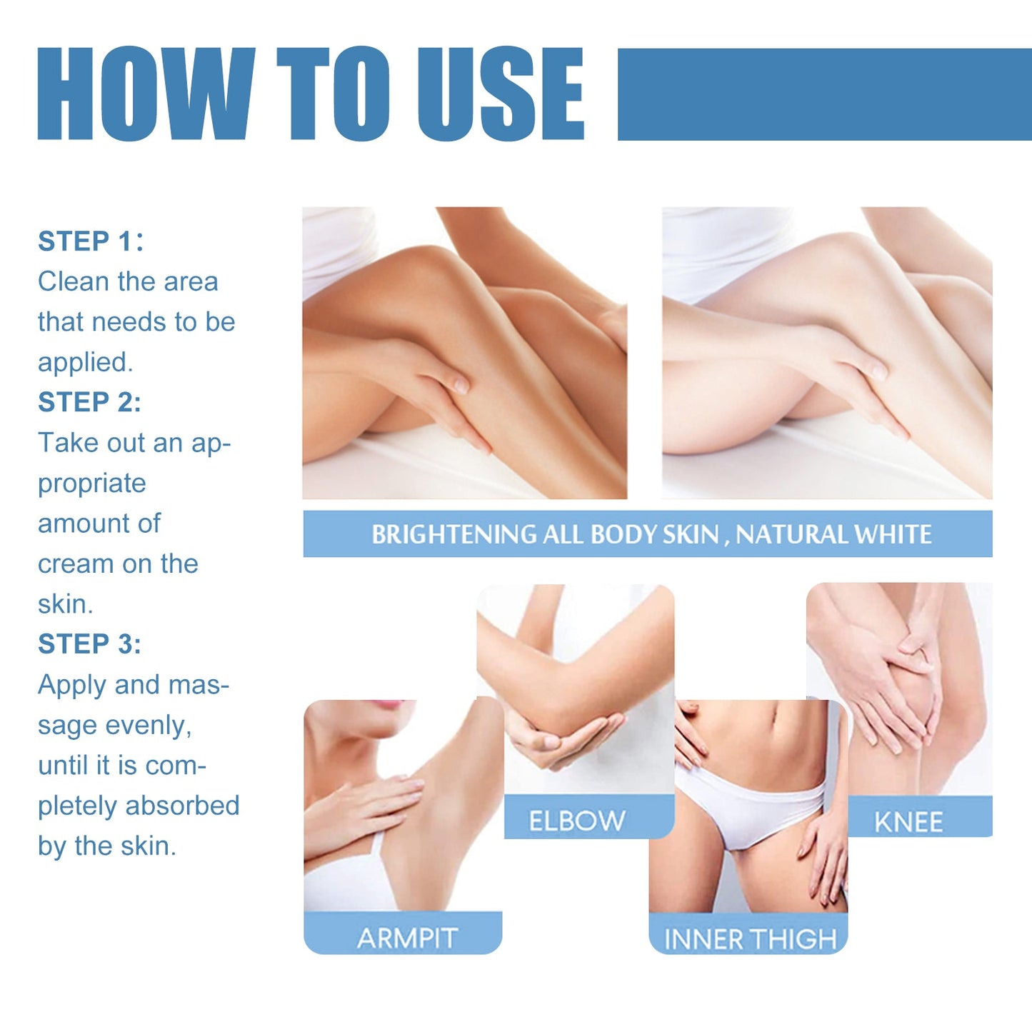 Beauty Cream, Neck And Back Legs And Elbows Refreshing And Smooth Remove Stains Moisturize Skin Underarm Whitening Cream