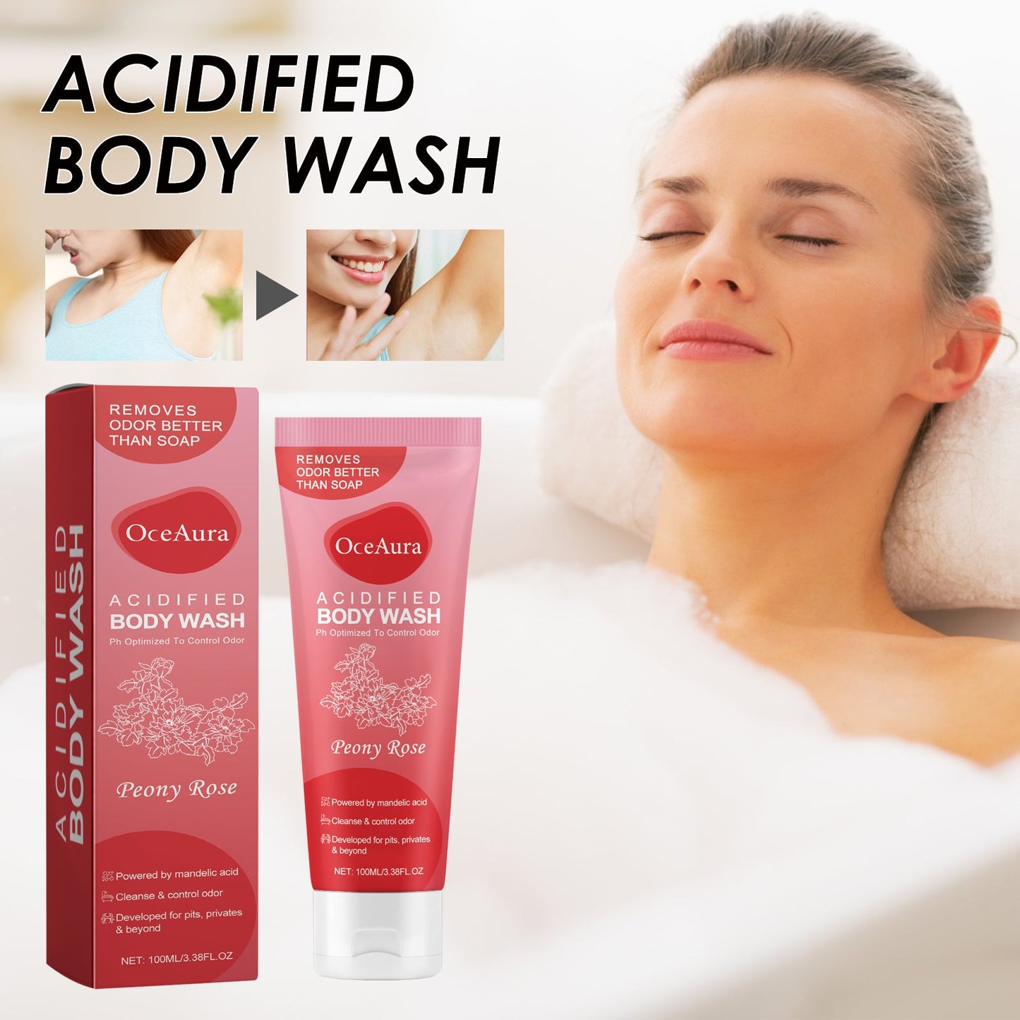 Acidified Body Wash, Deep Clean It Moisturizes Skin Beautifying Body Tender Fragrance Lasting