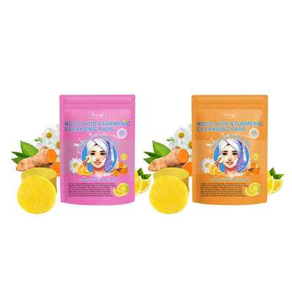 Turmeric Acid Cleansing Pad Gentle Exfoliating Deep Clean Non-Tight Improving Skin Cleansing Pad