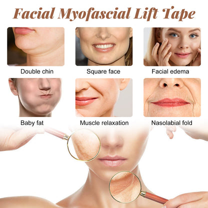 Myofascial Face Tightening Band, Face Anti-Sagging Lift Chin V-Shaped Face Breathable Face Lifting Tape