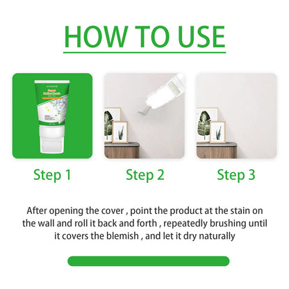 Wall Repair Paint: White Wall Repair Roller Brush Moisture-Proof Peeling Cover Stains And Cracks Renovation Paint