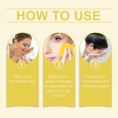 Turmeric Acid Cleaning Pad Brightening Cleaning Gentle Moisturizing Nourishing Care Cleansing Pad