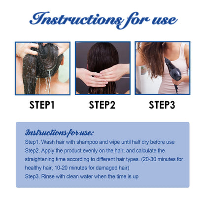 Protein Hair Straightening Cream Nourishes Hair, Smooths Hair And Scalp, And Takes Care Of Smooth, Frizzy And Dry Hair