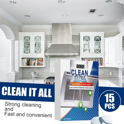 Ouhoe Kitchen Oil Cleaning Effervescent Tablet Household Kitchen Range Hood Oven Cleaning Effervescent Tablet