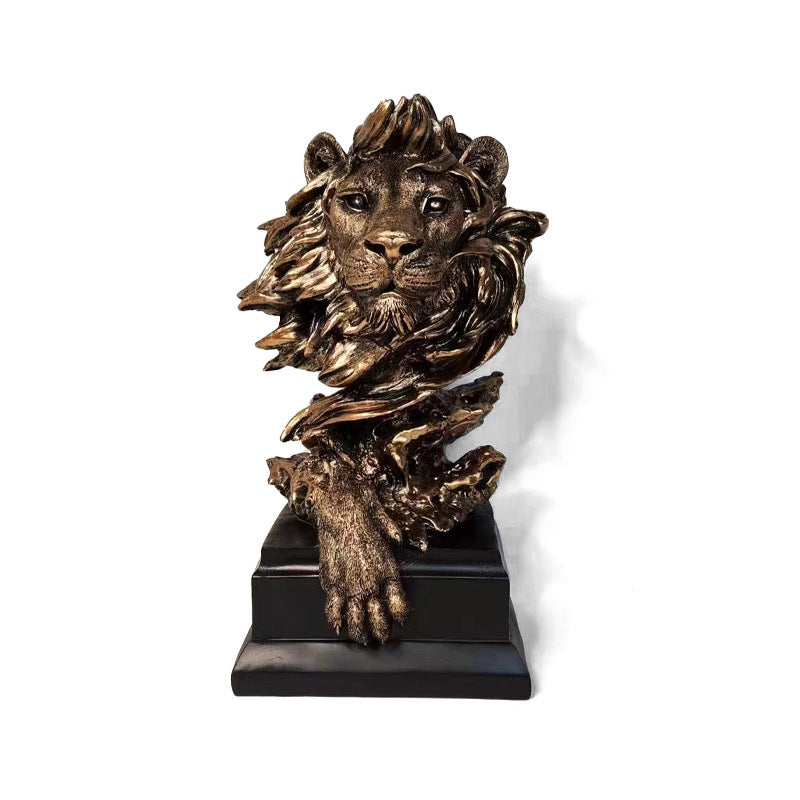 Creative Lion Head Decoration Home Living Room Resin Wine Cabinet Decoration