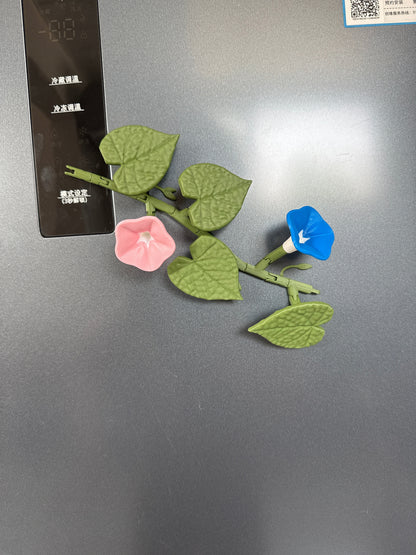 Morning Glory Magnets 3D printed artificial morning glory refrigerator sticker decoration