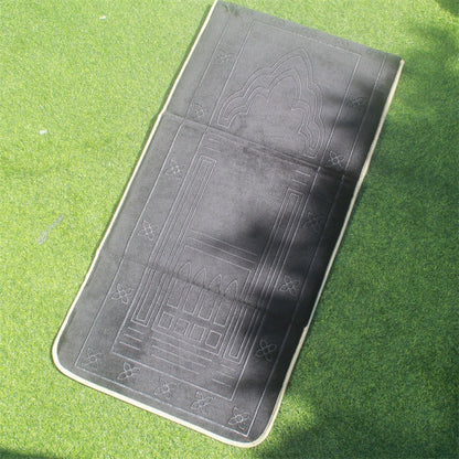 Flannel Fabric Portable Qibla Blanket Folding Worship Blanket Prayer Mat