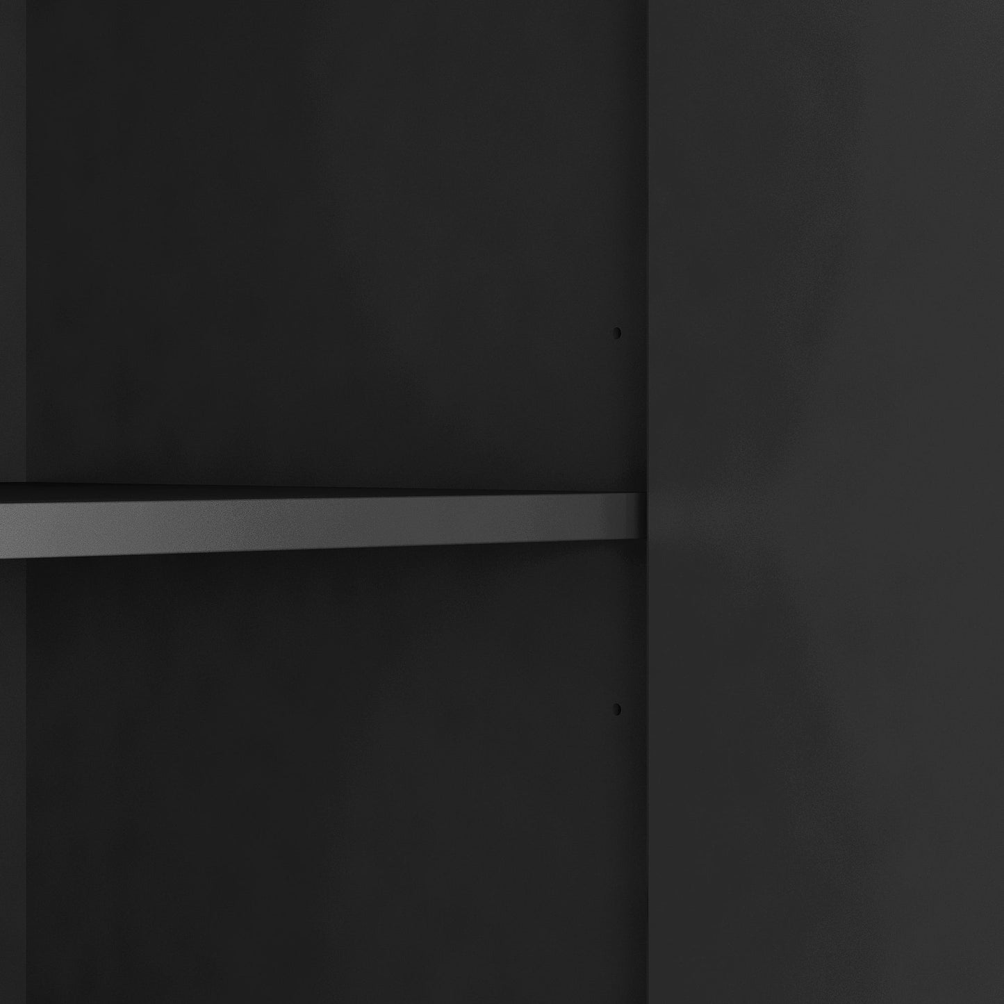 Modern kitchen buffet lockers with storage space, drawers and doors, and a large coffee bar with adjustable kitchen shelves