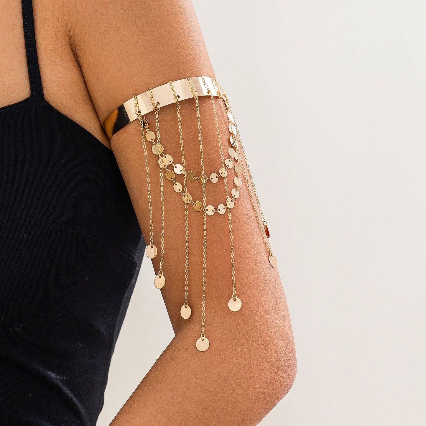 Western style beaded tassel arm chain jewelry Bohemian love arm bracelet for women