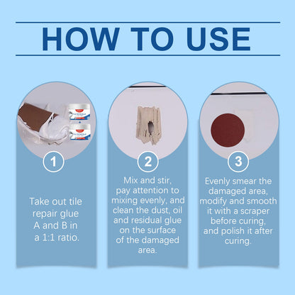 Tile Repair Glue, Living Room Bathroom Wall Tile Repair Leak Gap Waterproof Sealing Tile Repair Glue