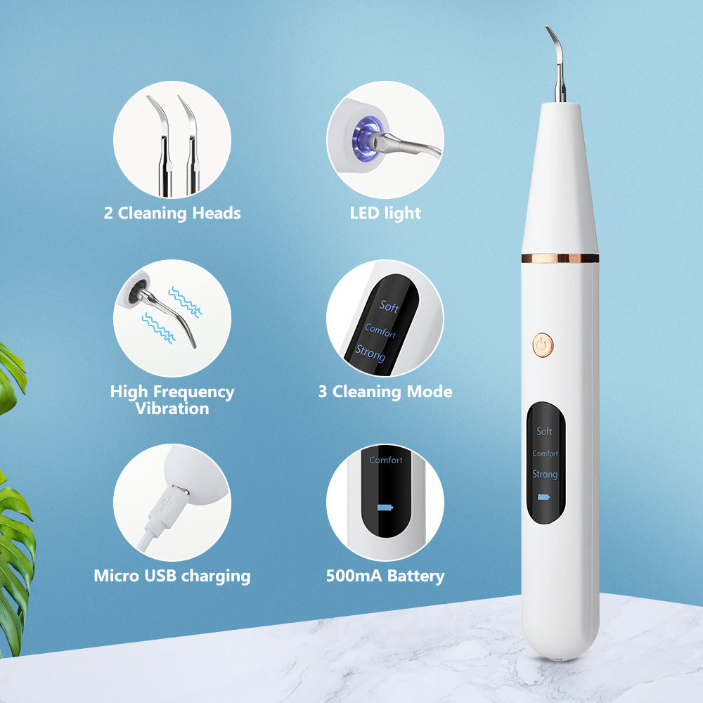 Intelligent Ultrasonic Tooth Cleaner 3 Gears To Remove Tartar And Stains Tooth Cleaning Instrument Household Tooth Cleaning Tooth