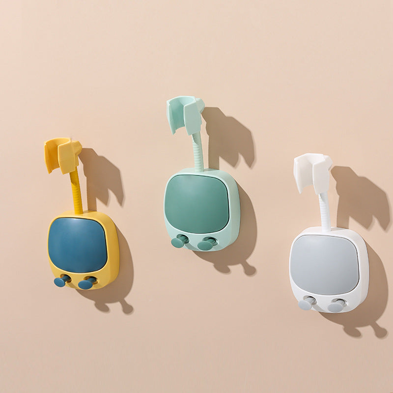 No Punching Head Shake Adjustable Bathroom Nozzle Shower Fixed Seat Lotus Head Universal Bracket Suction Cup Shower Bracket
