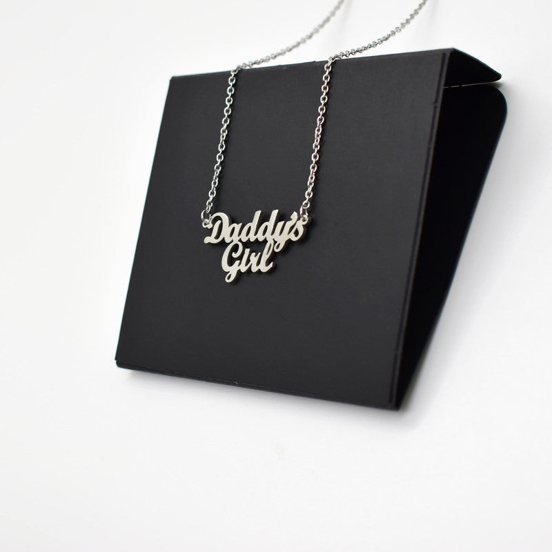 Daddy's Girl Necklace Parent's Daughter Family Member Collarbone Chain Father's Day Gift