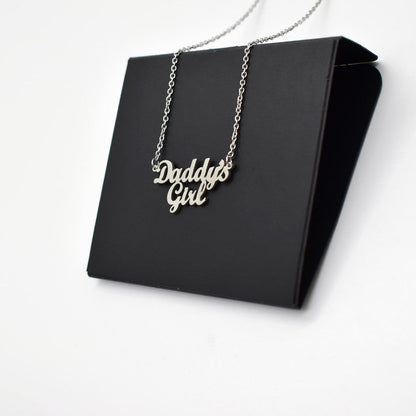 Daddy's Girl Necklace Parent's Daughter Family Member Collarbone Chain Father's Day Gift