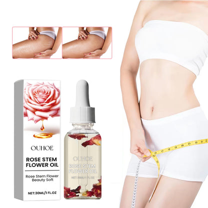 Rose Stem Flower Oil, Body Skin Massage Treatment Moisturizing And Firming Loose Skin Slimming Treatment Oil
