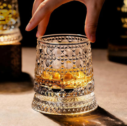 CrystalTwirl Rotating Drink Glass