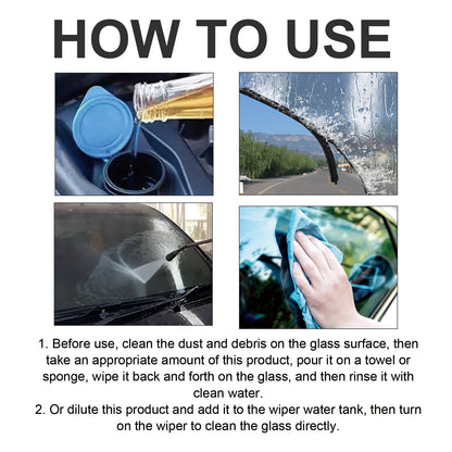 Powerful Cleaning Glass Oil Film Remover, Front Windshield Oil Remover Cleaner Is A Powerful Stain Cleaner For Windows