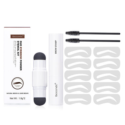 Ibcccndc Double-Headed Eyebrow Powder Stick White Tube Hairline Powder Dark Brown Eyebrow Card Eyebrow Powder Seal Eyebrow Pencil