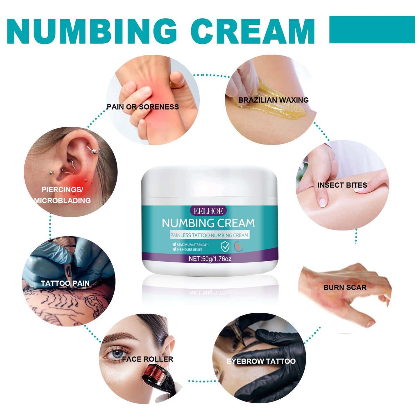 Tattoo Care Cream, Gently Cleanses And Moisturizes Tattooed Skin And Lightens Tattoo Marks