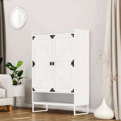 Shoe Cabinet with Doors, 6-Tier Shoe Storage Cabinet with Adjustable Shelves, Wooden Shoes Rack Shoe Storage Organizer