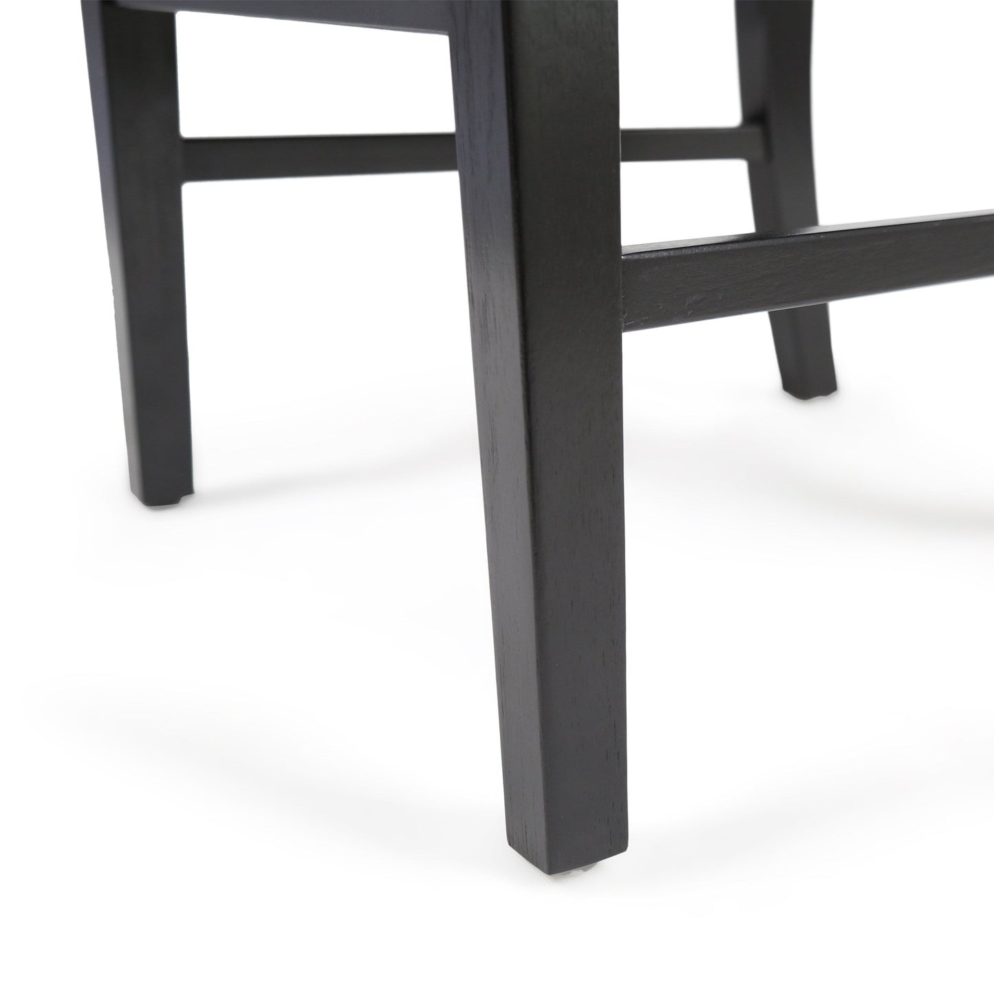 Roshan Farmhouse Acacia Wood Dining Chairs, Black (Set of 2)