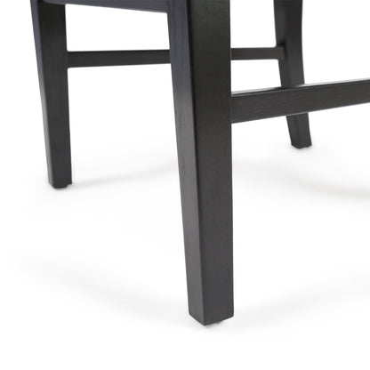 Roshan Farmhouse Acacia Wood Dining Chairs, Black (Set of 2)