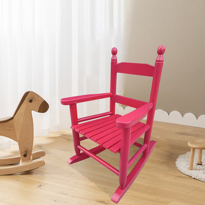 Children's rocking red chair- Indoor or Outdoor -Suitable for kids-Durable Solid Wood