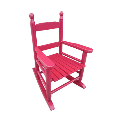 Children's rocking red chair Indoor or Outdoor -Suitable for kids-Durable Solid Wood
