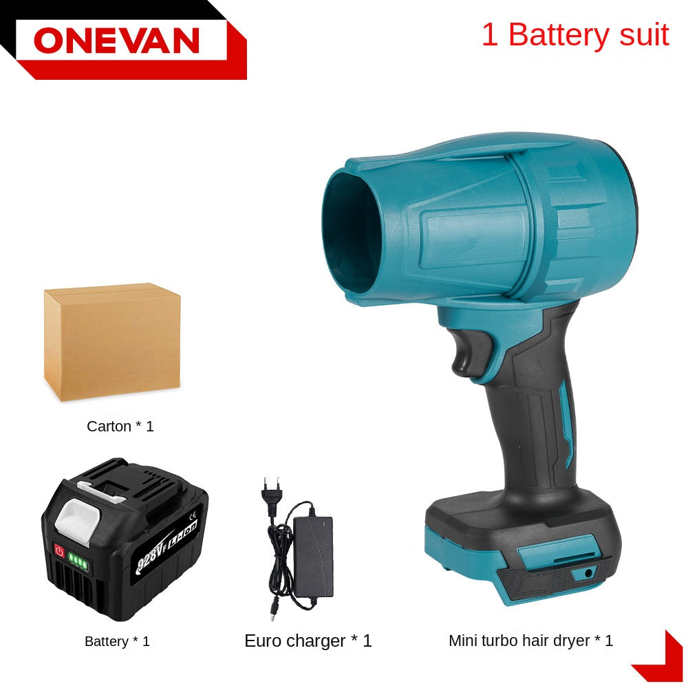 Brushless turbocharged storm blower and snow blower compatible with Makita battery 18V high power