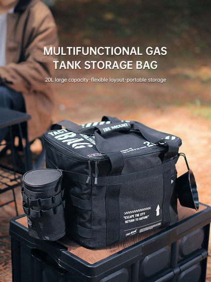Outdoor Large Capacity Storage Bag 20L Set Pot Cooker Collision Resistant Multifunctional Portable Gas Tank Storage Bag Camping