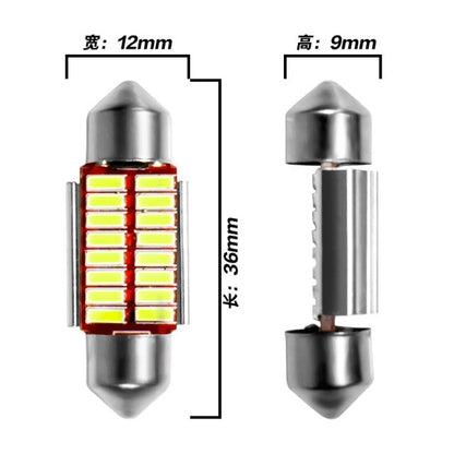 Festoon 31mm 36mm 39mm 42mm LED Bulb C5W C10W Super Bright 4014 SMD Canbus Error Free Auto Interior Doom Lamp Car Styling Light