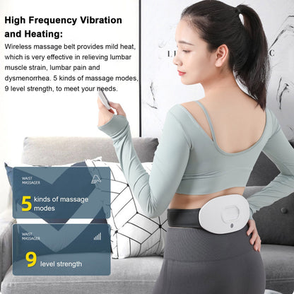 EMS Waist Massager Heating Pad for Back Pain Heat Belly Wrap Belt with 5 Modes Auto Shut Off for Lumbar Abdominal Leg Cramps