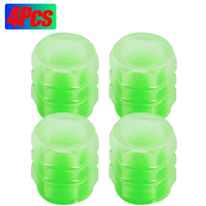 Car Tire Luminous Valve Cap Car With Electric Vehicle Motorcycle Air Nozzle Cover Luminous Valve Core Cover Tire Universal