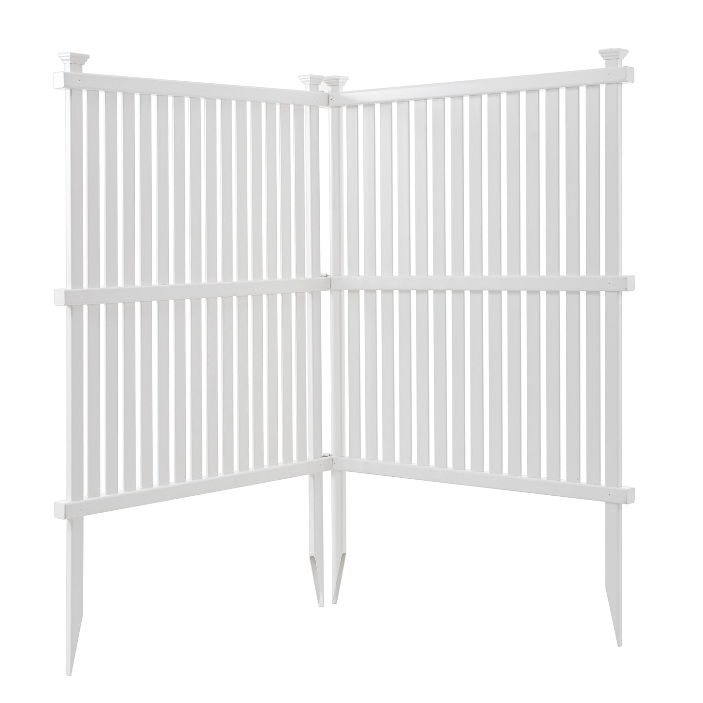 Privacy Screen Panels Kit Air Conditioner Trash Can Enclosure Vinyl white color