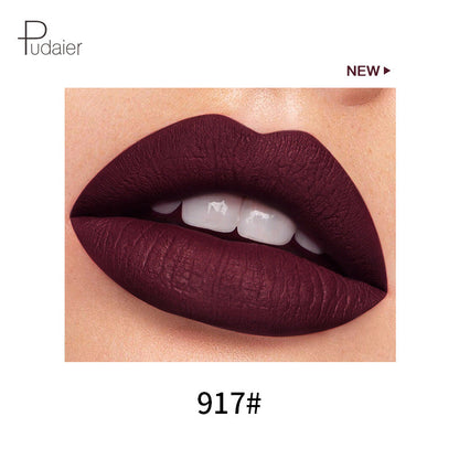 Pudaier 18 Color Mini Capsule Lip Glaze Velvet Fog Color Non-Stick Cup Smooth Matte
