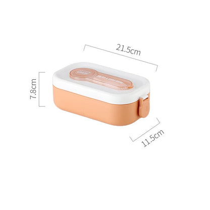 Japanese style portable microwave lunch box with cutlery sealed lunch box bento box
