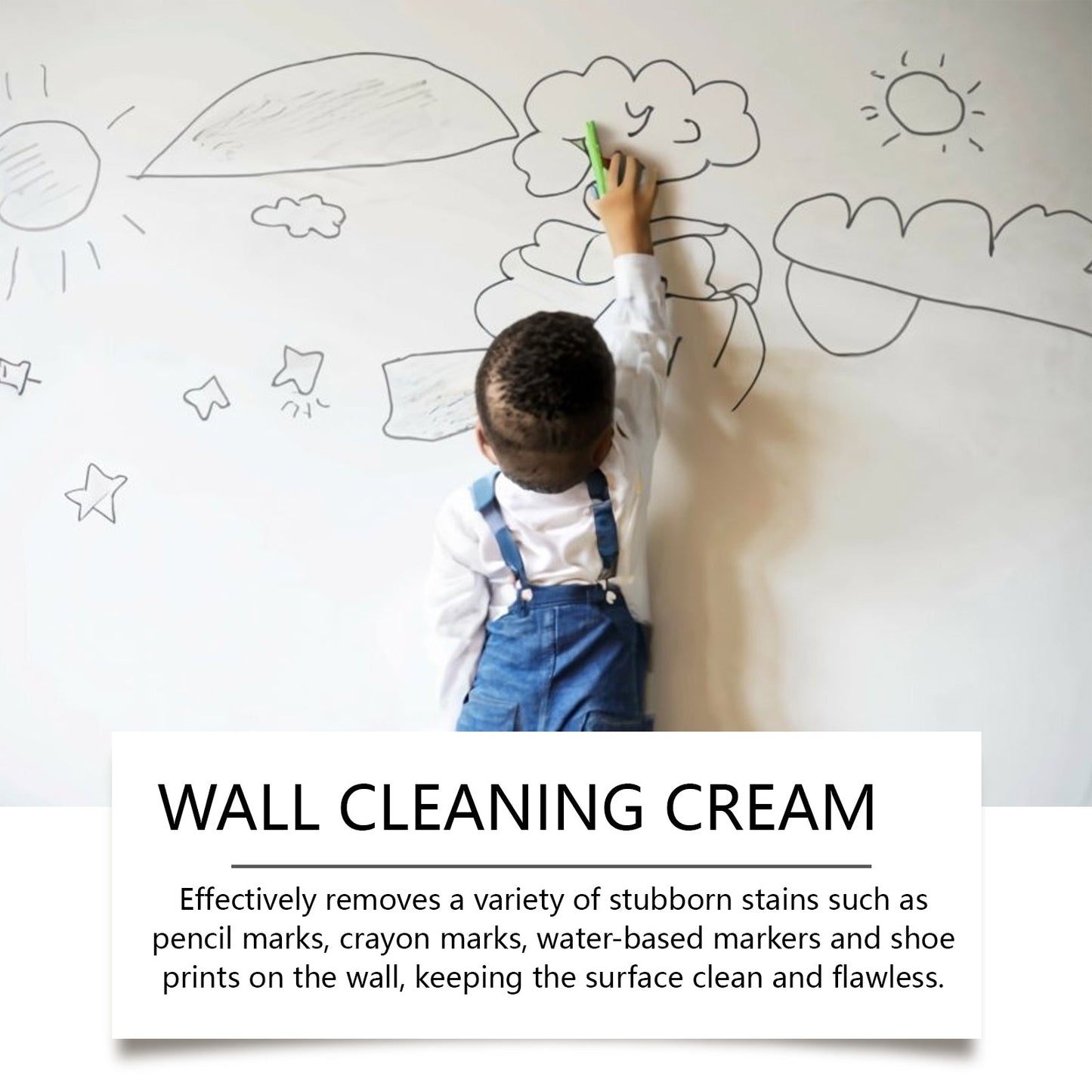Wall Cleaning Cream, Wall Cleaning And Decontamination Cream Waterproof Renovation Stain Removal Wall Cleaner