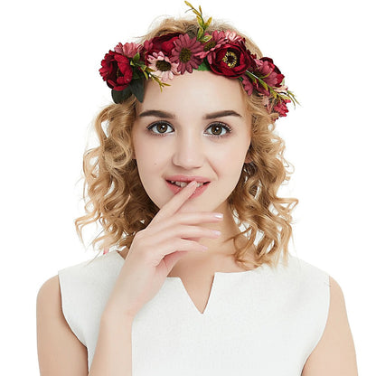 Pearl velvet flower headband headband rose flower headband photo shoot