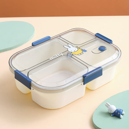 Fashion cartoon cute four-grid microwaveable lunch box bento box lunch box