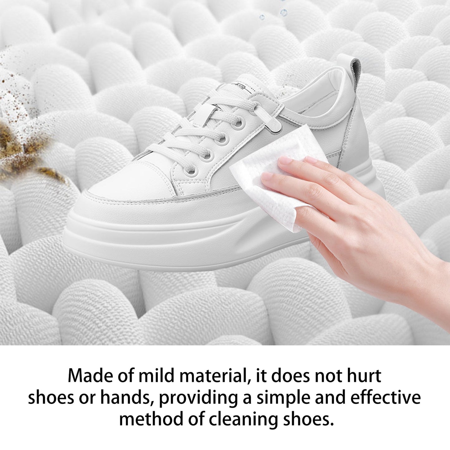 Sneakers Wipes, Small White Shoes Clean Stains Yellow Shoe Edge Decontamination Wash Free White Clean