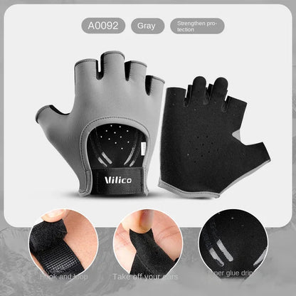 Fitness yoga gloves with half finger iron rubbing anti slip wear-resistant and anti cocoon gloves