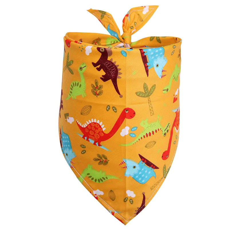 Pet Accessories Summer Pet Drool Towel Fruit Style Pet Scarf Pure Cotton Dog Triangle Scarf