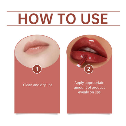 Lip Glaze Lip Moisturizing Color Bright Color Lasting Non-Fading Non-Stick Cup Portable Moisturizing Lip Glaze