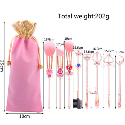 Sailor Moon Makeup Brush Tool Set Unicorn Wet and Wild Anime Peripheral Gifts