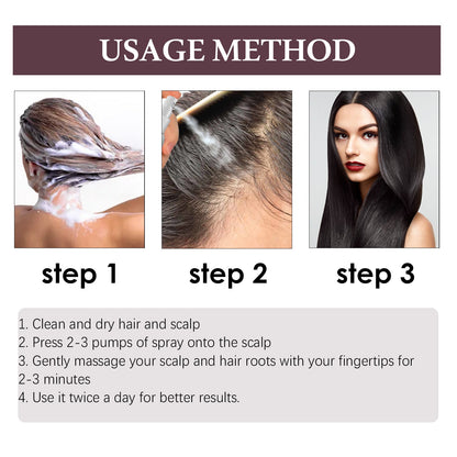 Black Hair Spray, Nourishes Black Hair And Covers White Hair Soft Natural Glossy Hair Spray