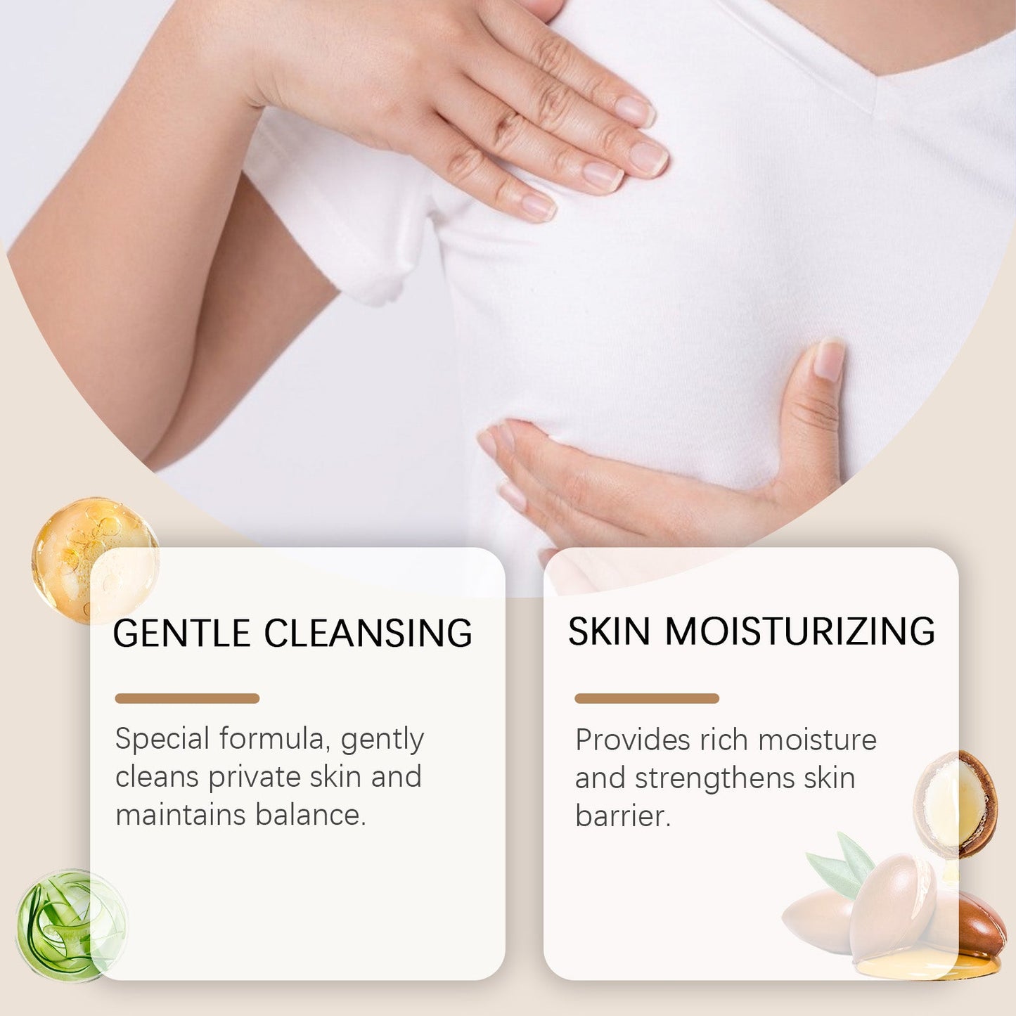 Feminine Care Cream, Gentle Moisturizing Daily Moisturizing Fresh And Tender Skin Care Body Nourishing Cream