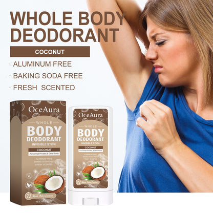 Whole Body Deodorant, Clean Armpit Sweat Odor Mild Refreshing Deodorant Stick