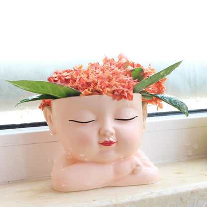 Creative Baby Flower Pot Decoration Potting Landscape Courtyard Garden Face Flower Pot