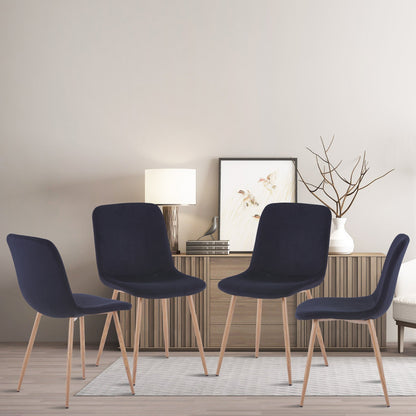 Dining Chair 4PCS（BLACK）Modern style New technology Suitable for restaurants cafes taverns offices