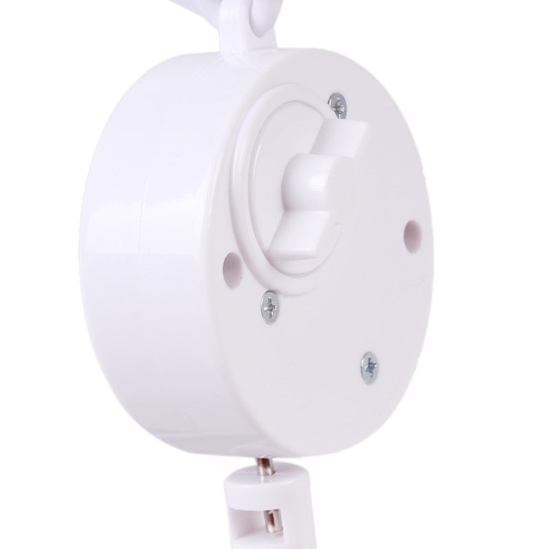 Baby Toy White Rattles Bracket Set  Crib Mobile Bed Bell  Holder Arm  Wind-up Music Box WJ549